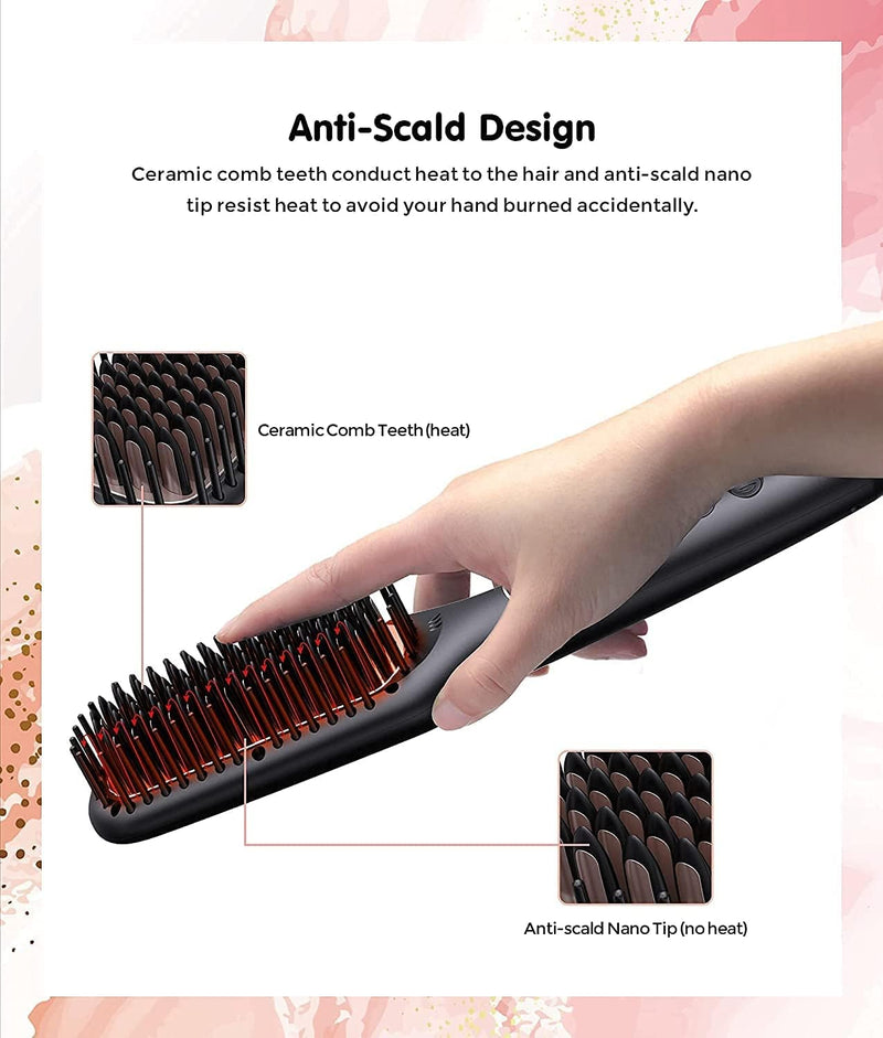 Ceramic Hot Hair Straightener Brush