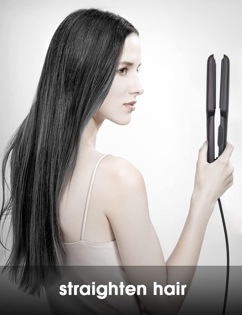 MadStyle™ Pro Titanium Flat Iron Hair Straightener, Dual Voltage