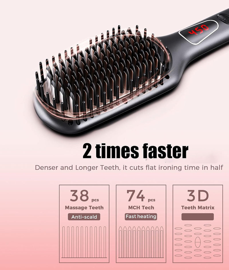 Ceramic Hot Hair Straightener Brush