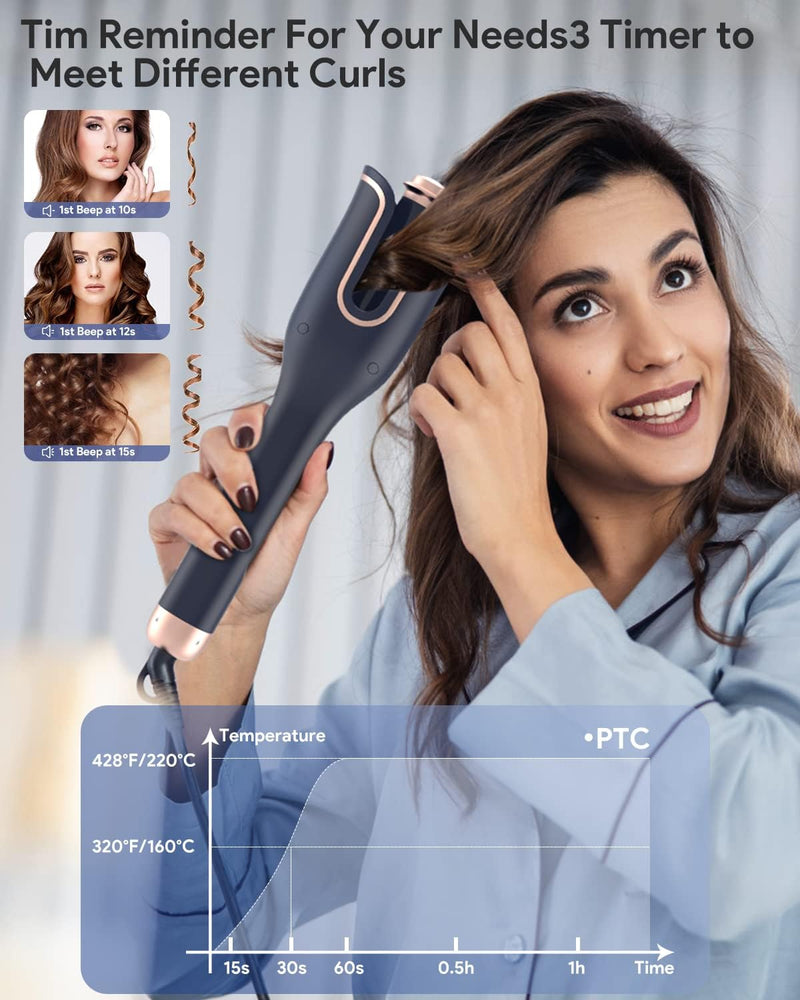 Effortless Waves™ Automatic Hair Curling Iron with Ionic Ceramic Barrel