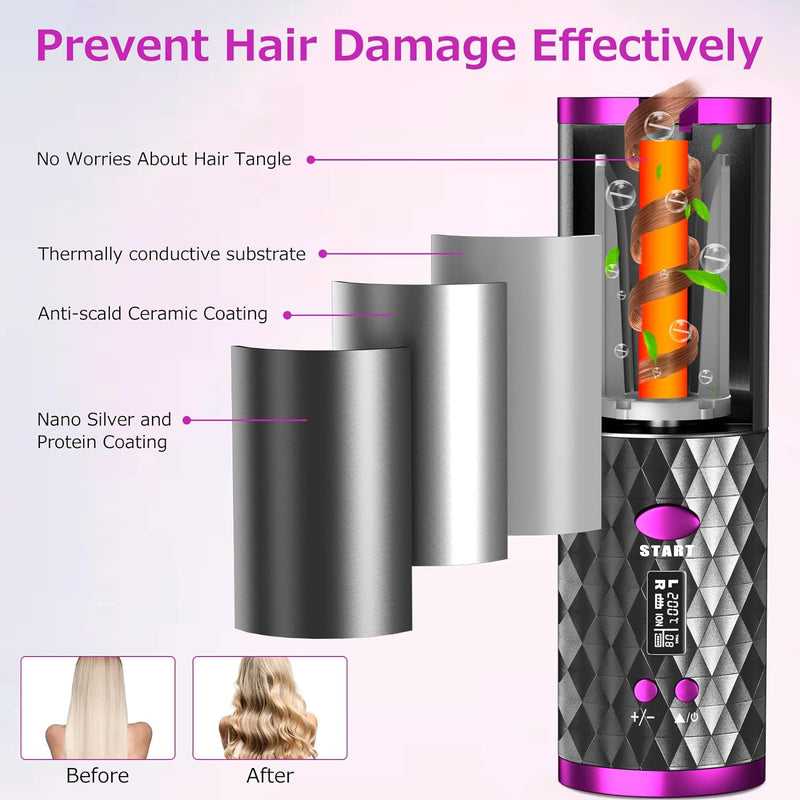Automatic Curling Iron Cordless & Rechargeable