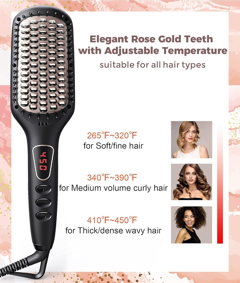 Ceramic Hot Hair Straightener Brush