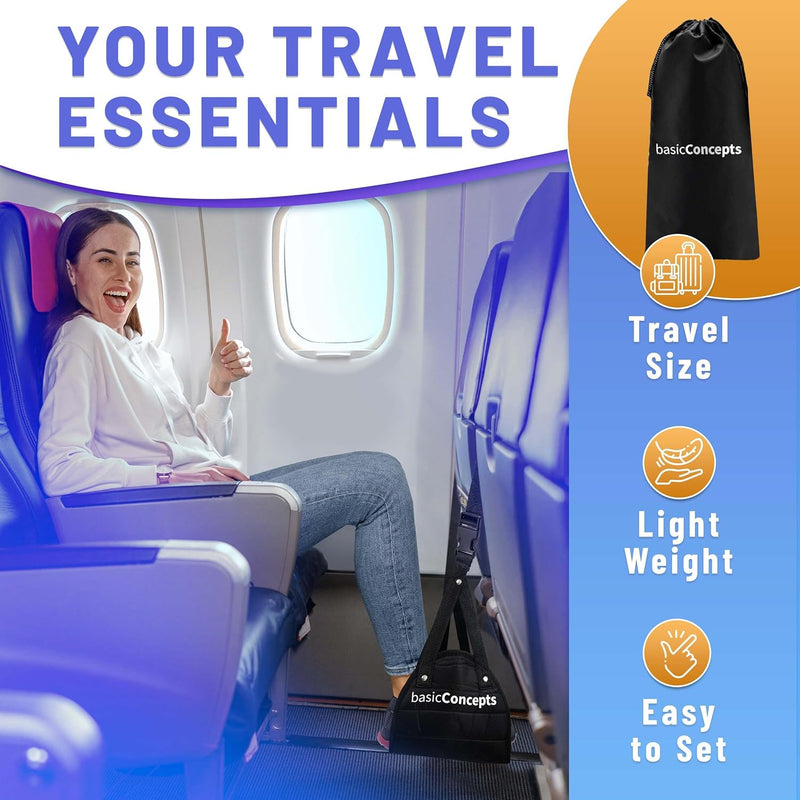 Relaxe your leg and foot on board airplane footrest