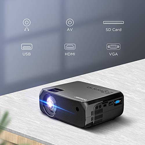 Mini Wifi Projector, Upgraded 5000 Lux, Full HD 1080P and 300'' Display SupportedProjectors - Madshot