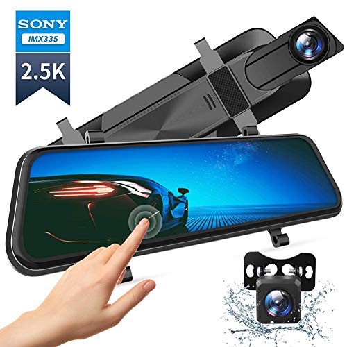 H610 10" 2.5K Mirror Dash Cam for Cars with Full Touch ScreenIn-Mirror Video - Madshot