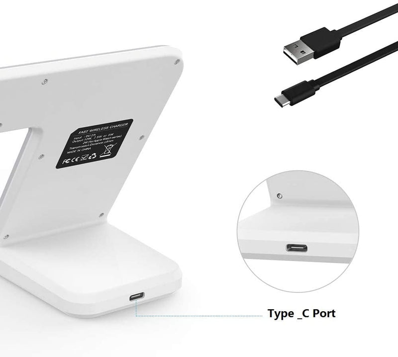 Fast Wireless Charging Stand 2 in 1 Compatible with Apple & Samsung (QC 3.0 Adapter Included)Wireless Charger - Madshot