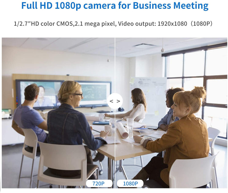 Video Conference Camera 10X Optical Zoom Full HD 1080p USB PTZ Camera for Business MeetingsAudio & Video Accessories - Madshot