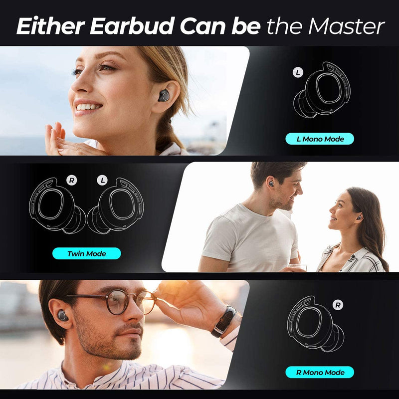 Wireless Earbuds, MS-702 Truly wireless in-ear headphones 25 Hrs w/USB-C Charging CaseEarphone - Madshot