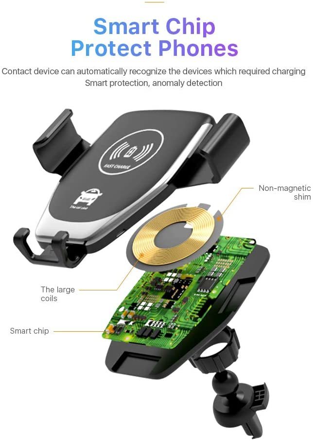 Wireless Charging Car 5V Charger Wireless QC2.0/3.0 QiCar & Vehicle Electronics - Madshot
