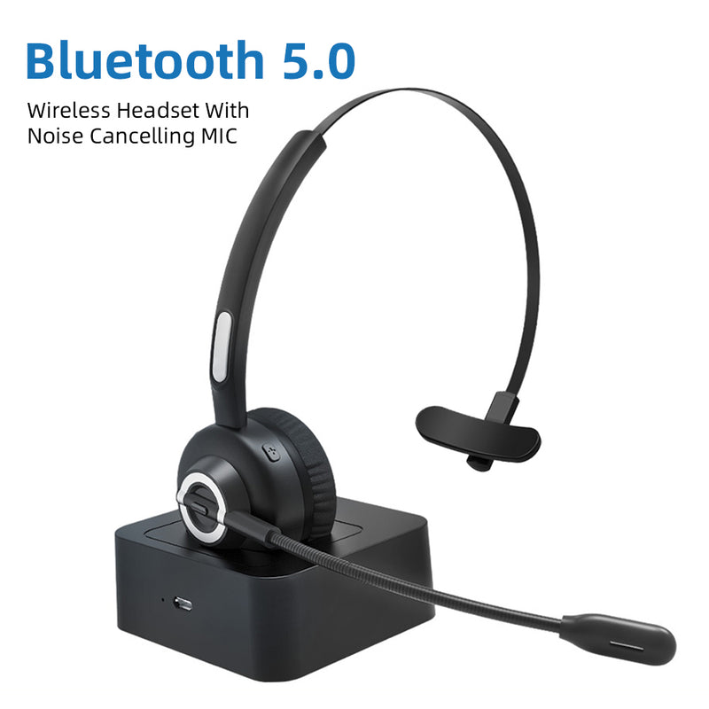 Pro Trucker Bluetooth Wireless Headset | Noise Cancelling (with charging dock)Bluetooth Headset - Madshot