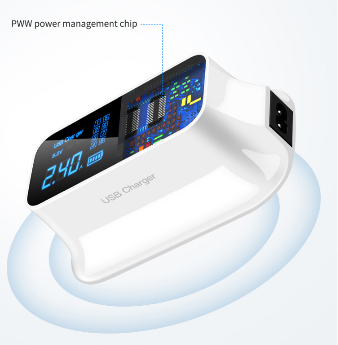 Madshot - Usb Charger- 8 Ports Quick Charge 3.0 LED Display USB ChargerUSB HUB - Madshot