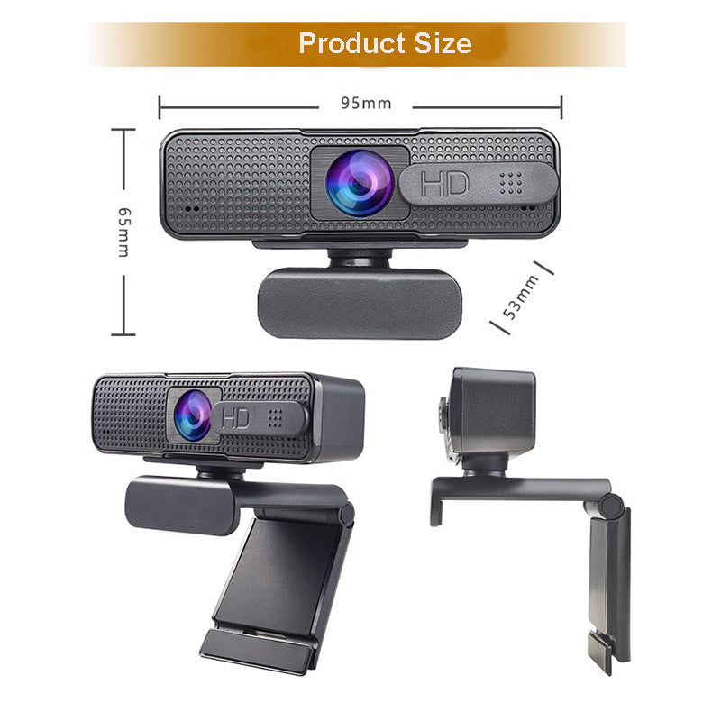 Madshot Clic Pro Stream Webcam HD Computer PC with Microphone Rotatable Cameras for Live Broadcast Video Calling Conference Work– Full 1080p HDAudio & Video Accessories - Madshot