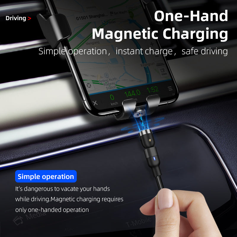 Magnetic Charging Cable 3 in 1 Nylon Braided LED LightingCable Charger - Madshot