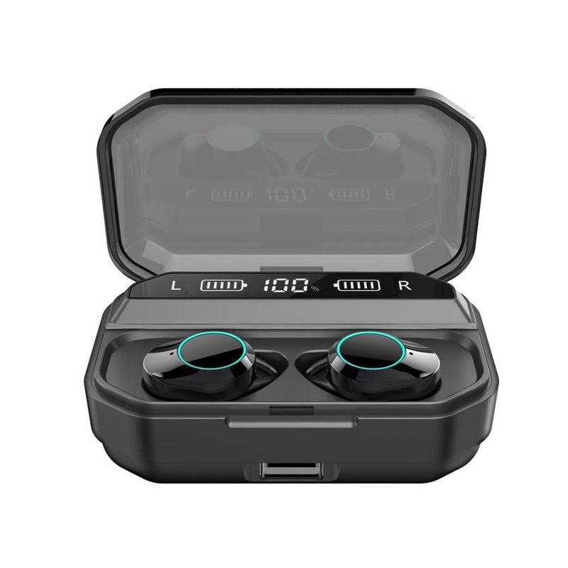Bluetooth 5.0 Earbuds IPX7 Waterproof - With Charging Case 3500MAHEarbuds Black - Madshot