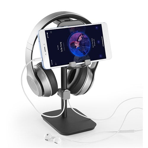 Aluminium Headphone Stand With Tiltable Phone HolderHeadphone Stand - Madshot